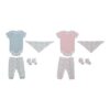 Coffret Bébé DKD Home Decor BE-180261 Bleu Blanc Rose (2 Unités)