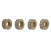 Rond de serviette DKD Home Decor Naturel Jute Résine Aluminium 6 x 3 x 6 cm 4 Pièces
