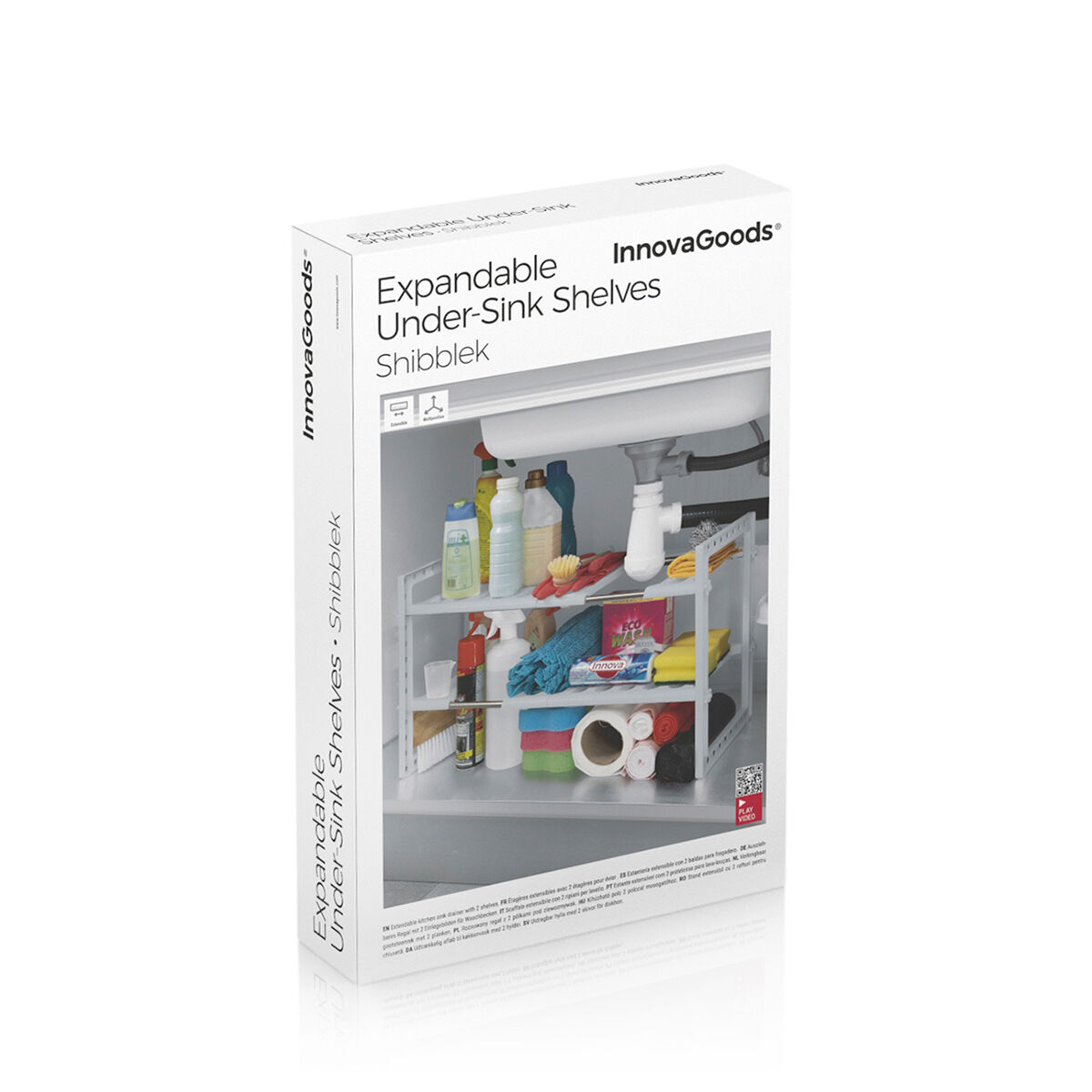 Évier à Étagère Extensible Shibblek InnovaGoods 2 Etagères V0103677_10