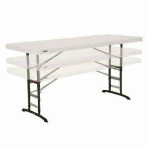 Mesa Plegable Lifetime Blanco Acero Rectangular (Reacondicionado C) V0709382_0