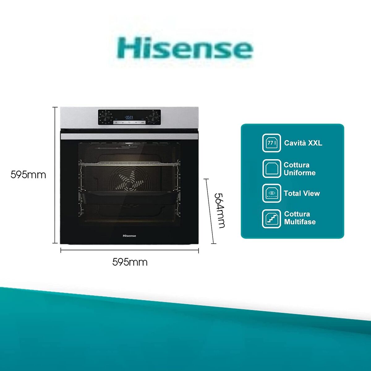 Horno Hisense BI62216AX MF 77 L 3500 W (Reacondicionado B) V0709905_1