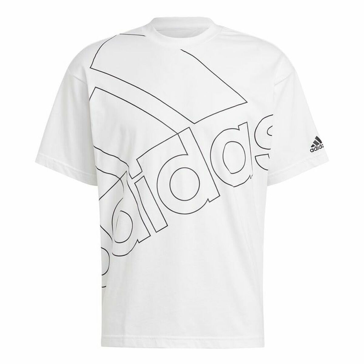 Camiseta de Manga Corta Hombre Adidas Giant Logo Blanco S6435073_2