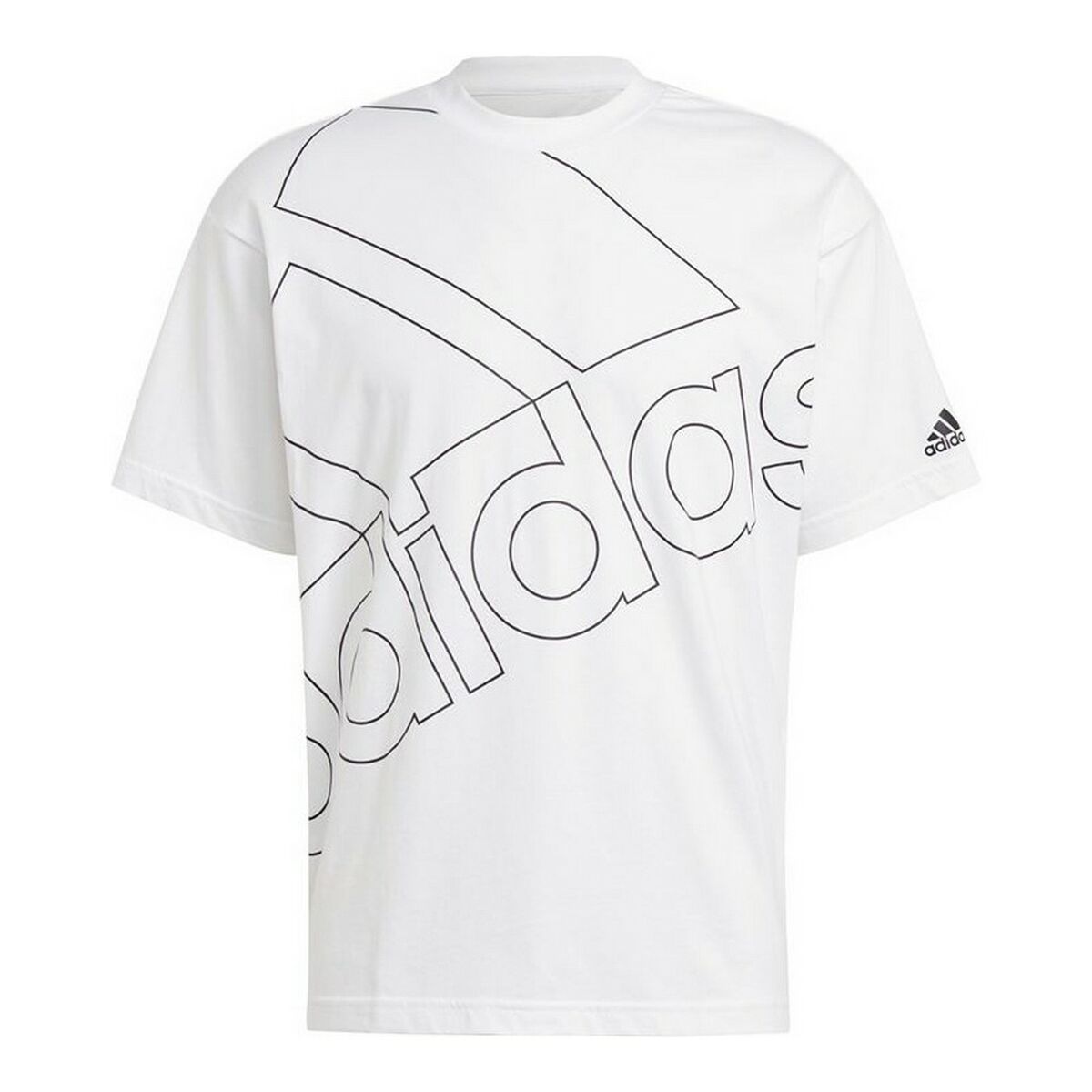Camiseta de Manga Corta Hombre Adidas Giant Logo Blanco S6435073_0
