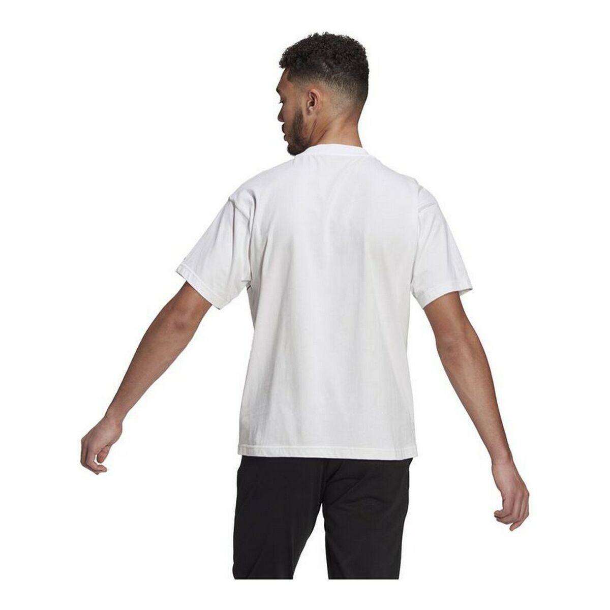 Camiseta de Manga Corta Hombre Adidas Giant Logo Blanco S6435073_5