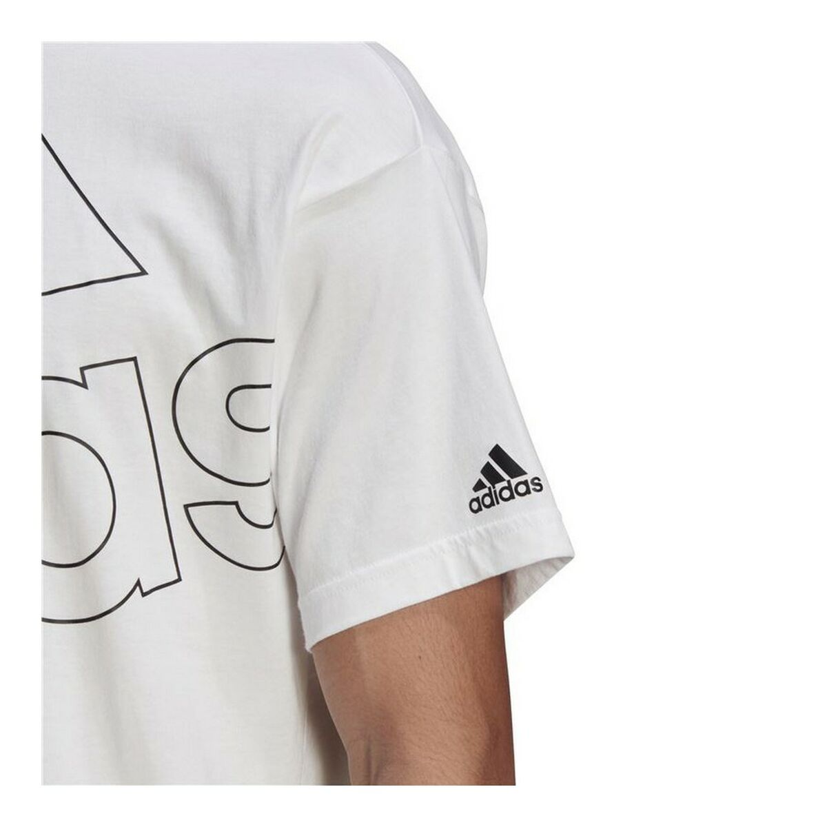 Camiseta de Manga Corta Hombre Adidas Giant Logo Blanco S6435073_6