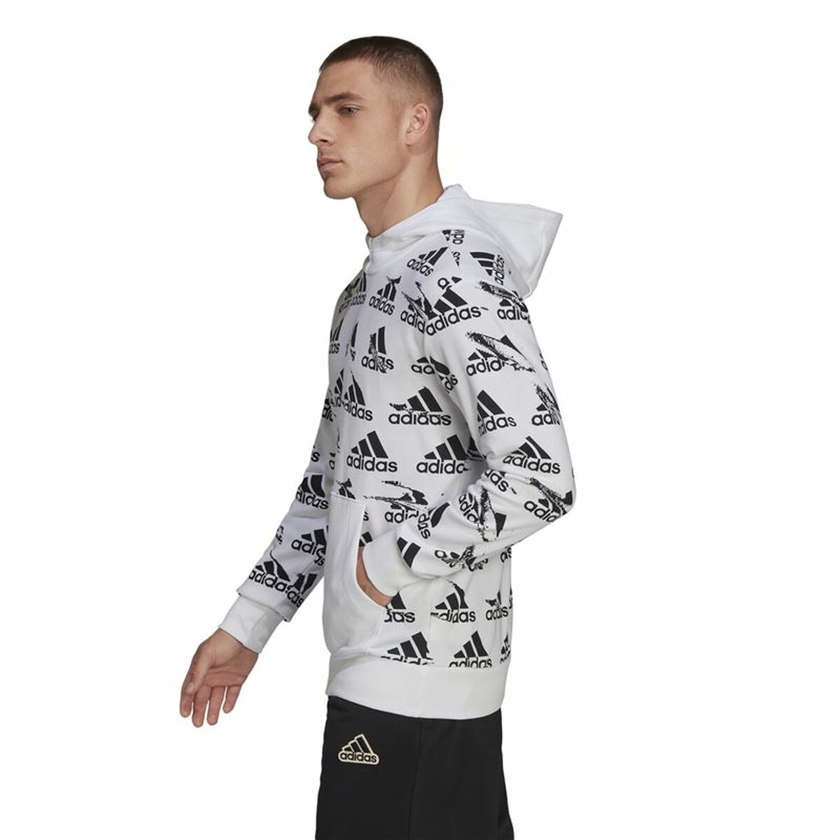 Sudadera con Capucha Hombre Adidas Essentials Brandlove Blanco S6469121_3
