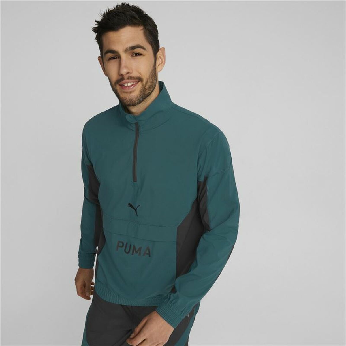 Sudadera sin Capucha Hombre Puma Fit Woven Training Verde S6466001_2