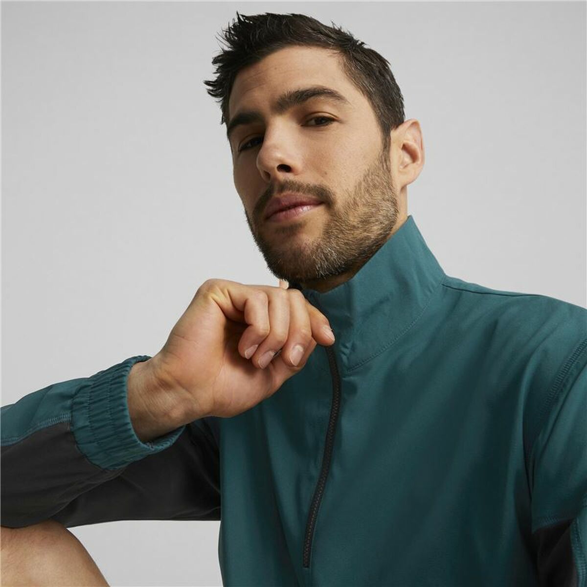 Sudadera sin Capucha Hombre Puma Fit Woven Training Verde S6466001_3
