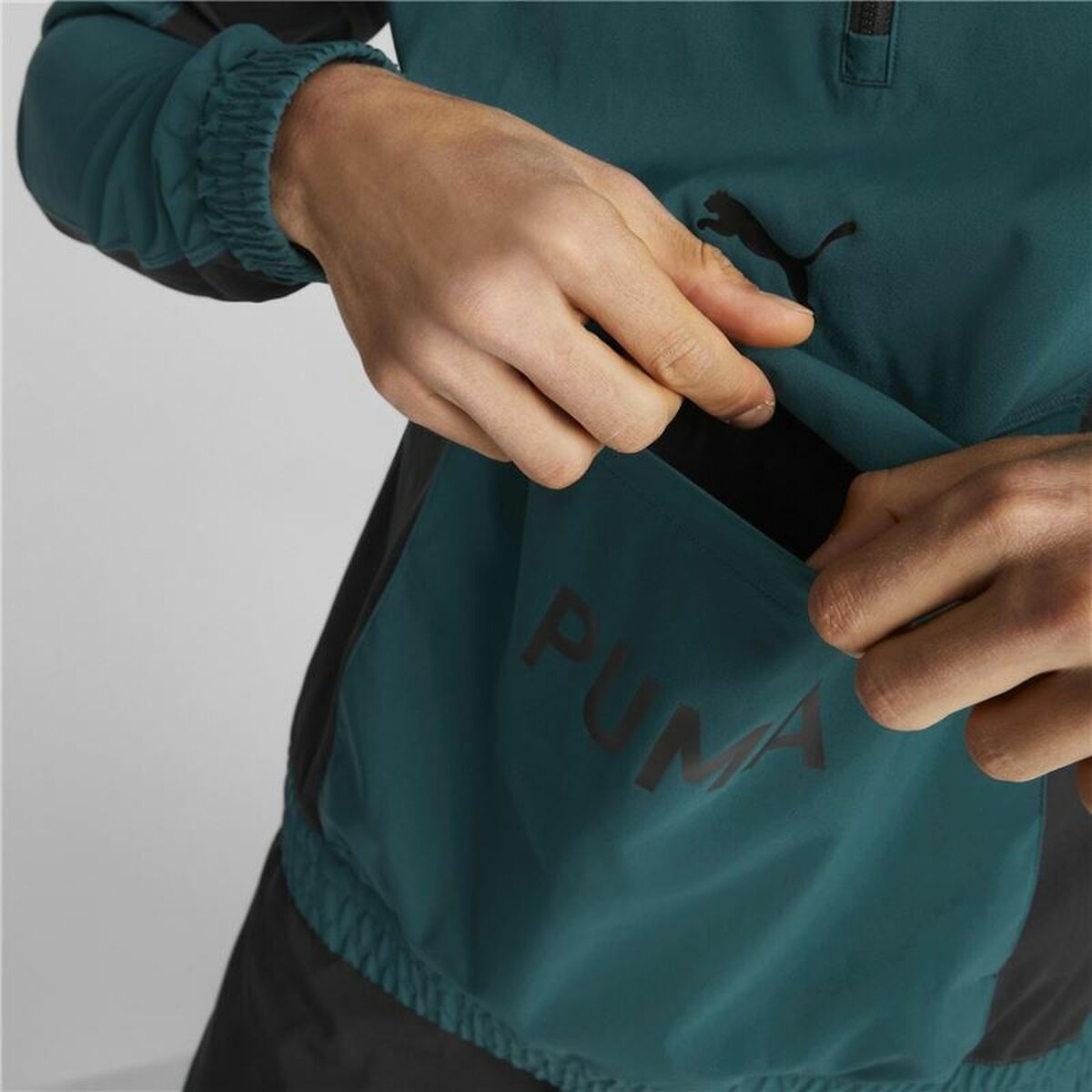 Sudadera sin Capucha Hombre Puma Fit Woven Training Verde S6466001_4