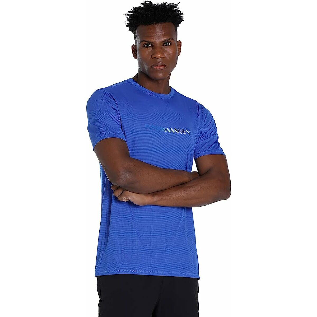Camiseta de Manga Corta Hombre Puma Run Favorite Logo Azul S64109813_22
