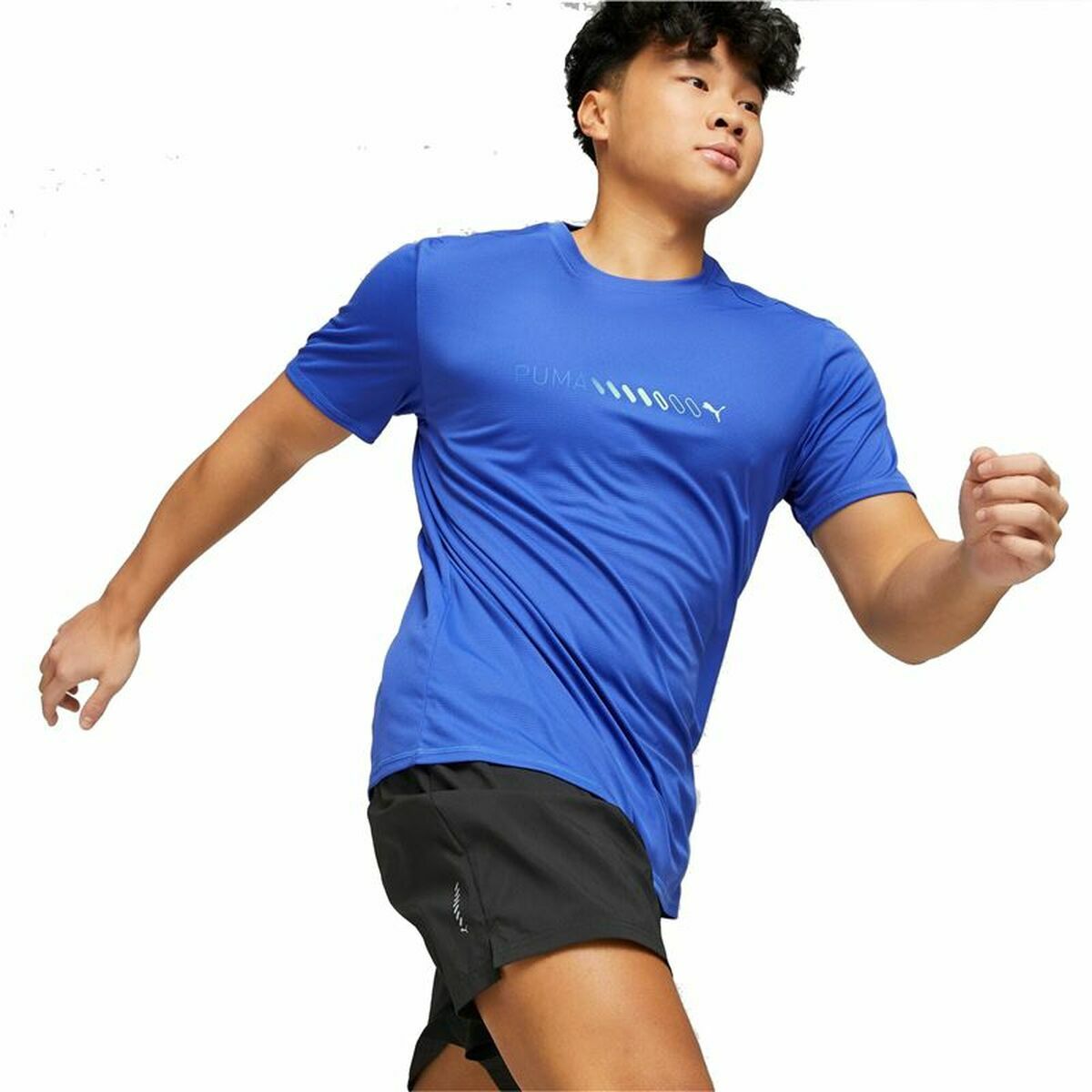 Camiseta de Manga Corta Hombre Puma Run Favorite Logo Azul S64109813_4