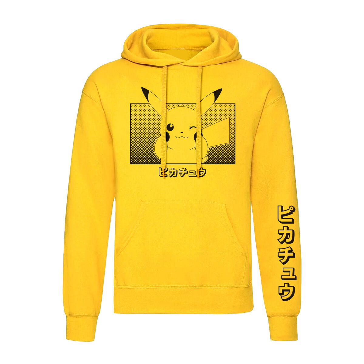 Sudadera con Capucha Unisex Pokémon Pikachu Katakana Amarillo D0801140_0
