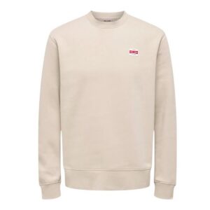 Sudadera sin Capucha Hombre Only & Sons Onsdawson Reg Crew Vd Blanco S64216805_0
