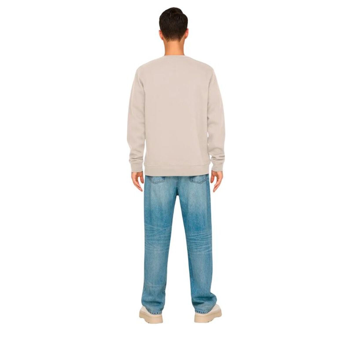 Sudadera sin Capucha Hombre Only & Sons Onsdawson Reg Crew Vd Blanco S64216805_3