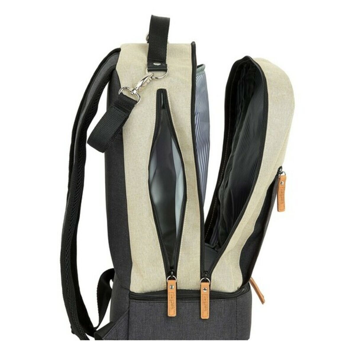 Bolsa de Deporte con Portazapatos Safta M883 Beige Gris oscuro 15 L S4302437_5