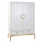 Armario DKD Home Decor Blanco Dorado Metal Álamo 120 x 50 x 175 cm