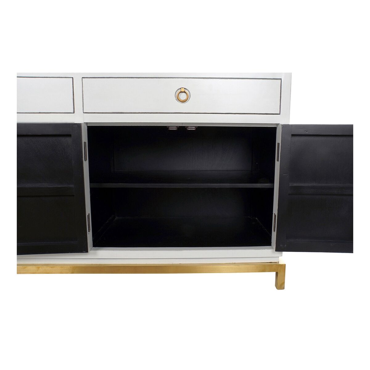 Aparador DKD Home Decor Kamakura Blanco Dorado Metal Álamo 150 x 50 x 80 cm (150 x 50 x 80 cm) S3010890_6