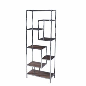 Estantería DKD Home Decor Plateado Acero Madera MDF (80 x 40 x 200 cm) S3023048_0