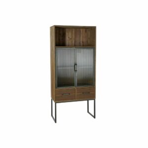 Armario DKD Home Decor Negro Madera Metal Cristal (70 x 34.5 x 160 cm) S3023199_0
