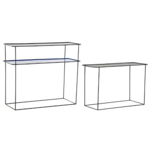 Juego de muebles DKD Home Decor Azul Negro 70 x 27 x 45 cm 40 x 27 x 45 cm 80 x 27 x 65 cm 80 x 27,5 x 65 cm S3033237_0