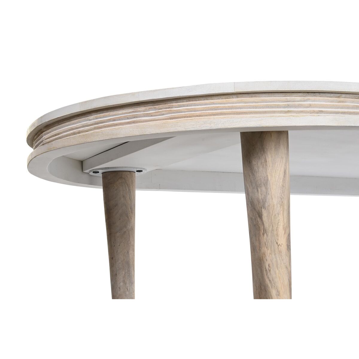 Mesa de Comedor DKD Home Decor Blanco Dorado Latón Madera de mango 180 x 90 x 76 cm S3040357_1