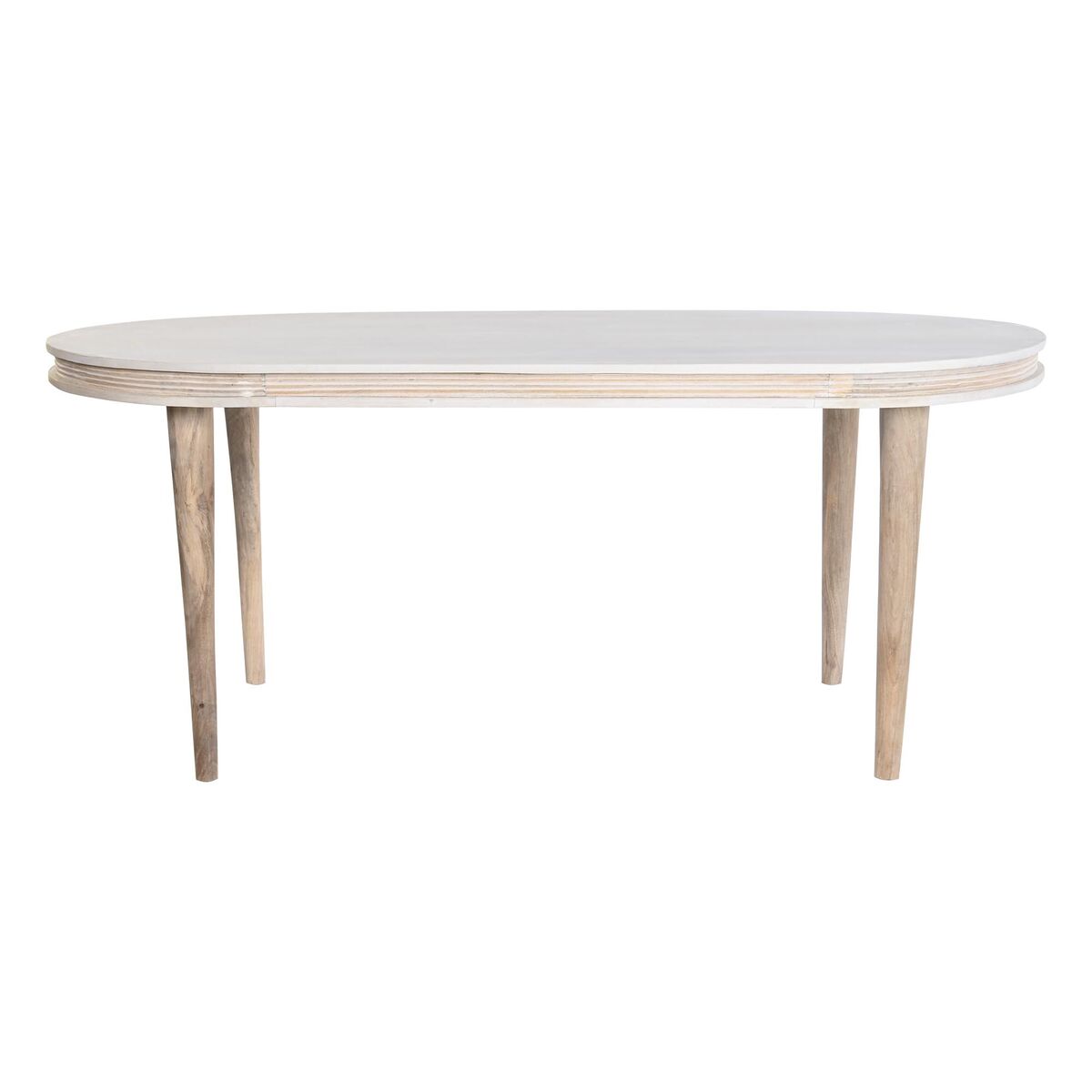 Mesa de Comedor DKD Home Decor Blanco Dorado Latón Madera de mango 180 x 90 x 76 cm S3040357_2