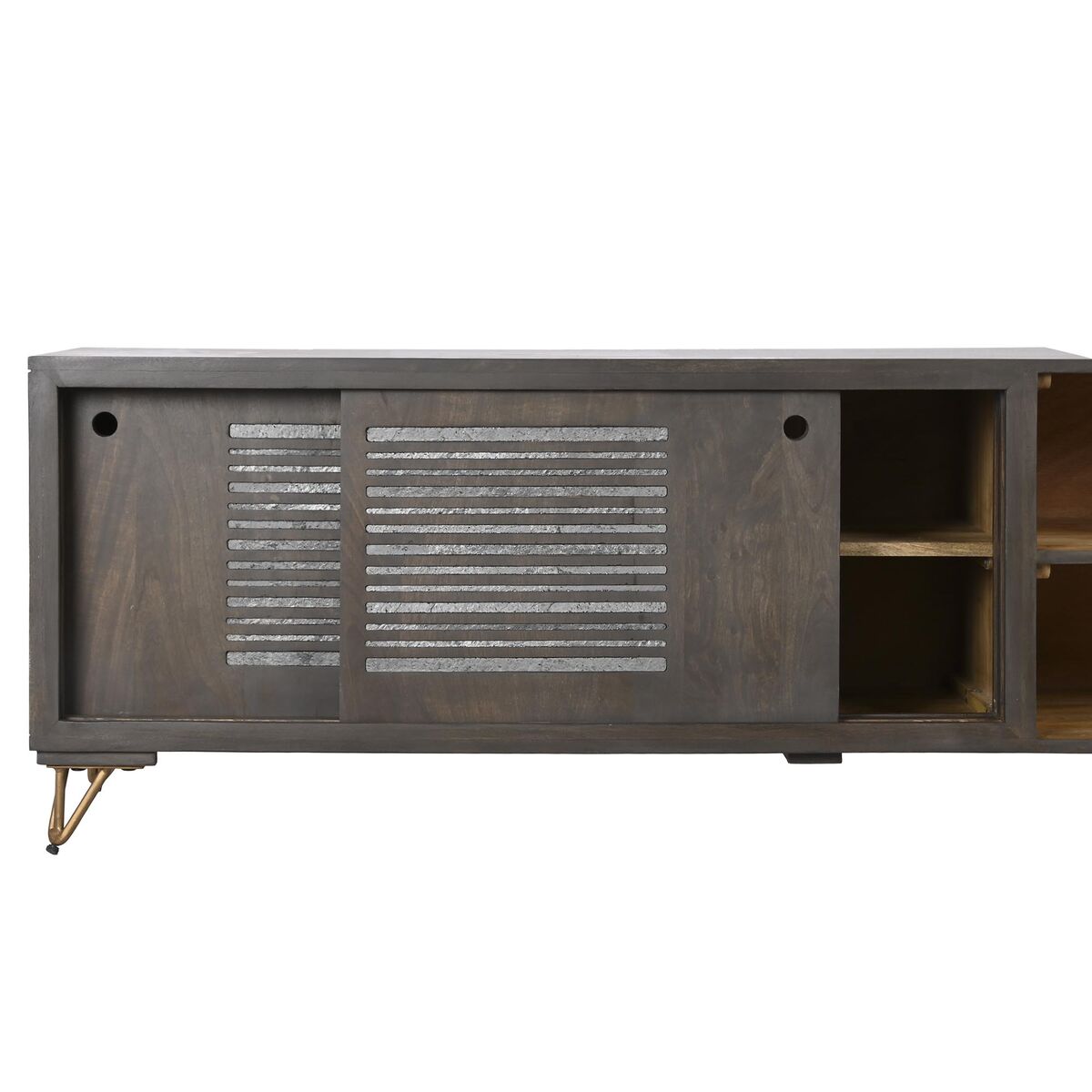 Mueble de TV DKD Home Decor Metal Marrón Madera de mango 160 x 40 x 50 cm S3040603_2