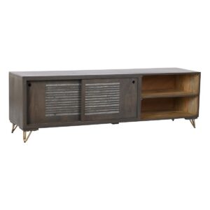 Mueble de TV DKD Home Decor Metal Marrón Madera de mango 160 x 40 x 50 cm S3040603_0