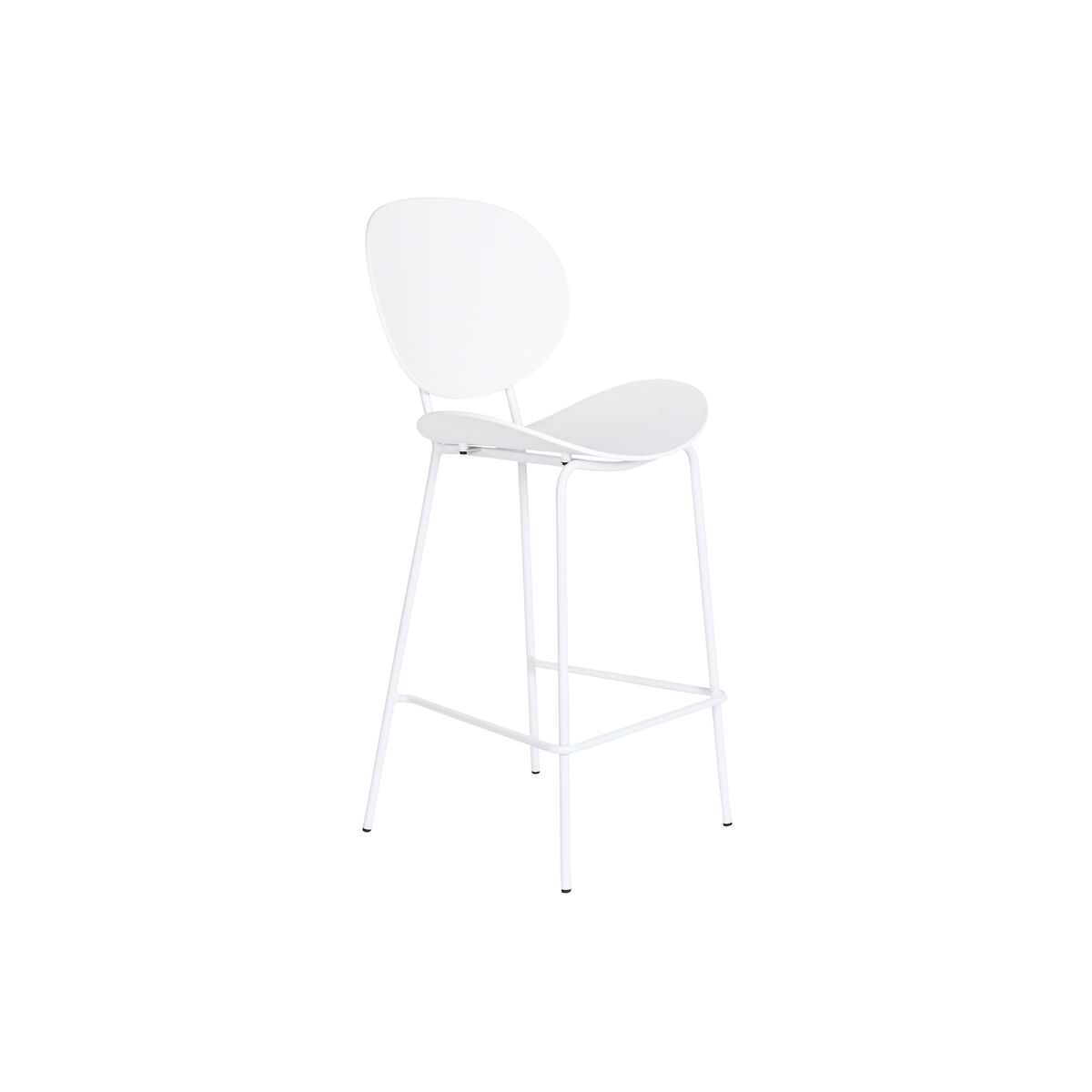 Taburete DKD Home Decor Negro Metal Blanco Polipropileno (52,5 x 49 x 104 cm) S3040631_0