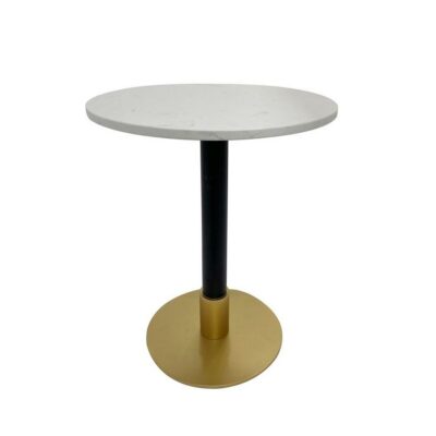 Mesa auxiliar DKD Home Decor Blanco Negro Dorado 50 x 50 x 61 cm