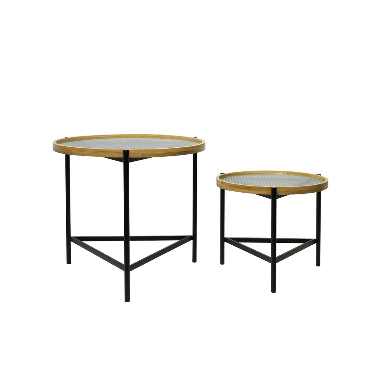 Juego de 2 mesas DKD Home Decor Negro 64 x 64 x 55 cm 62 x 62 x 55,5 cm S3044085_0