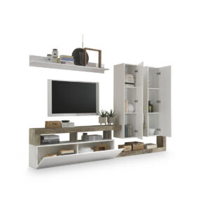 Mueble de TV DKD Home Decor Blanco Metal Aluminio Madera MDF 277 x 75 x 173 cm 277 x 35 x 173 cm S3044396_0