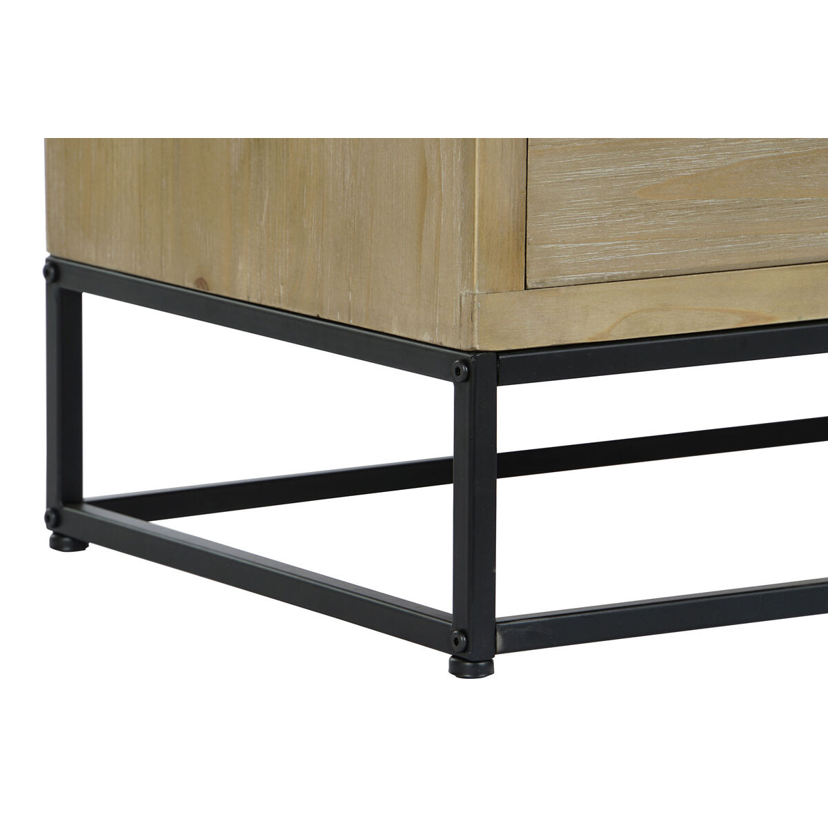 Aparador DKD Home Decor Negro Natural Metal Madera MDF 120 x 40 x 64 cm S3052977_2