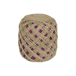 Reposapiés Home ESPRIT Marrón Multicolor Yute 40 x 40 x 45 cm S3053606_0