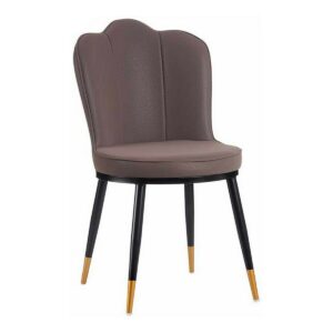 Sillón Gift Decor Negro Morado Dorado 53 x 88 x 67 cm Concha S3610455_0