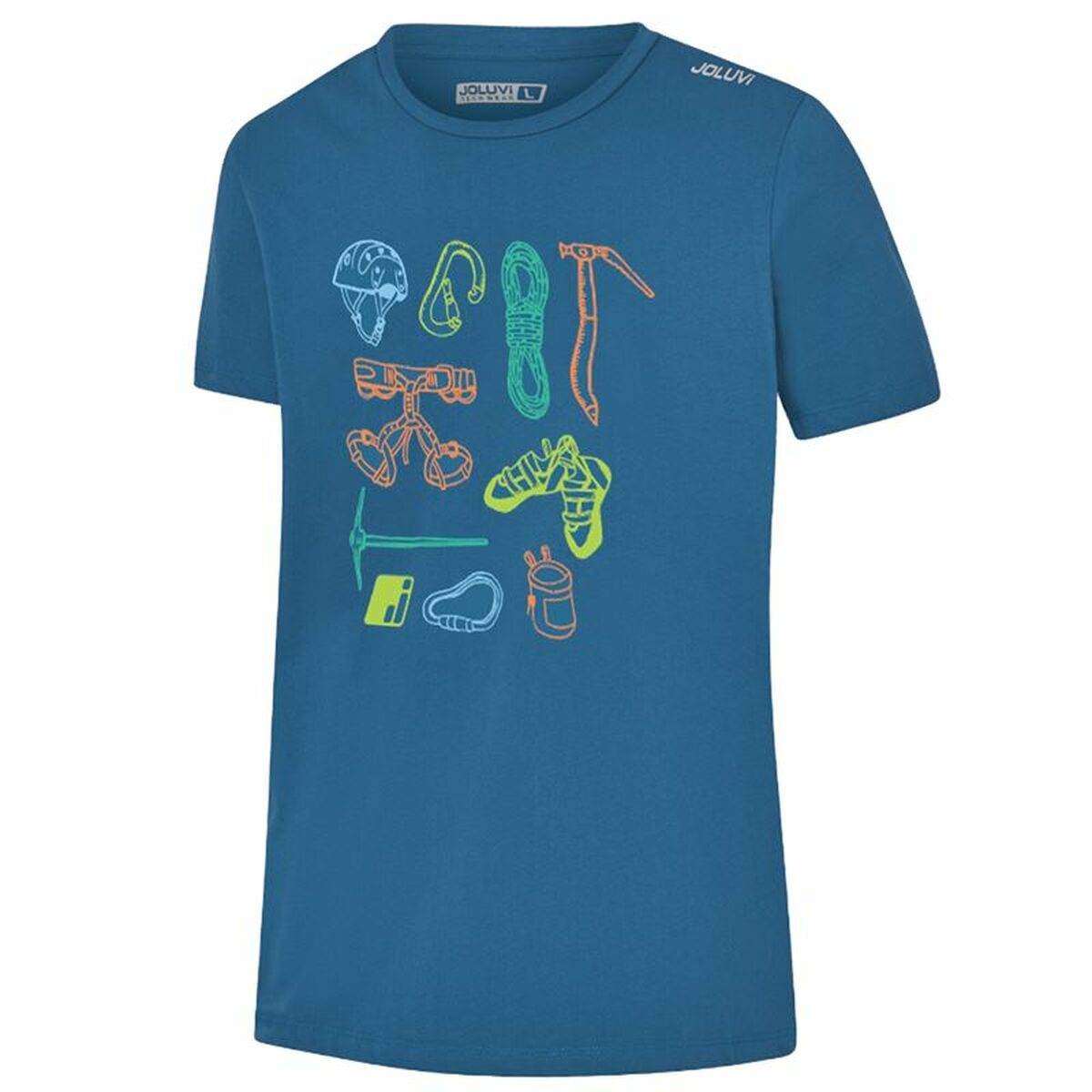 Camiseta de Manga Corta Hombre Joluvi Climbing Elements Azul S64141590_0
