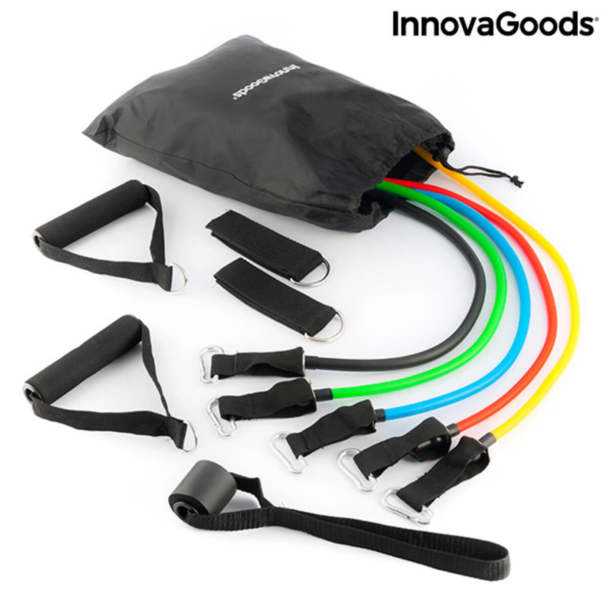 Set de Bandas de Resistencia con Accesorios y Guía de Ejercicios Rebainer InnovaGoods Látex (Reacondicionado A) V0700906_11