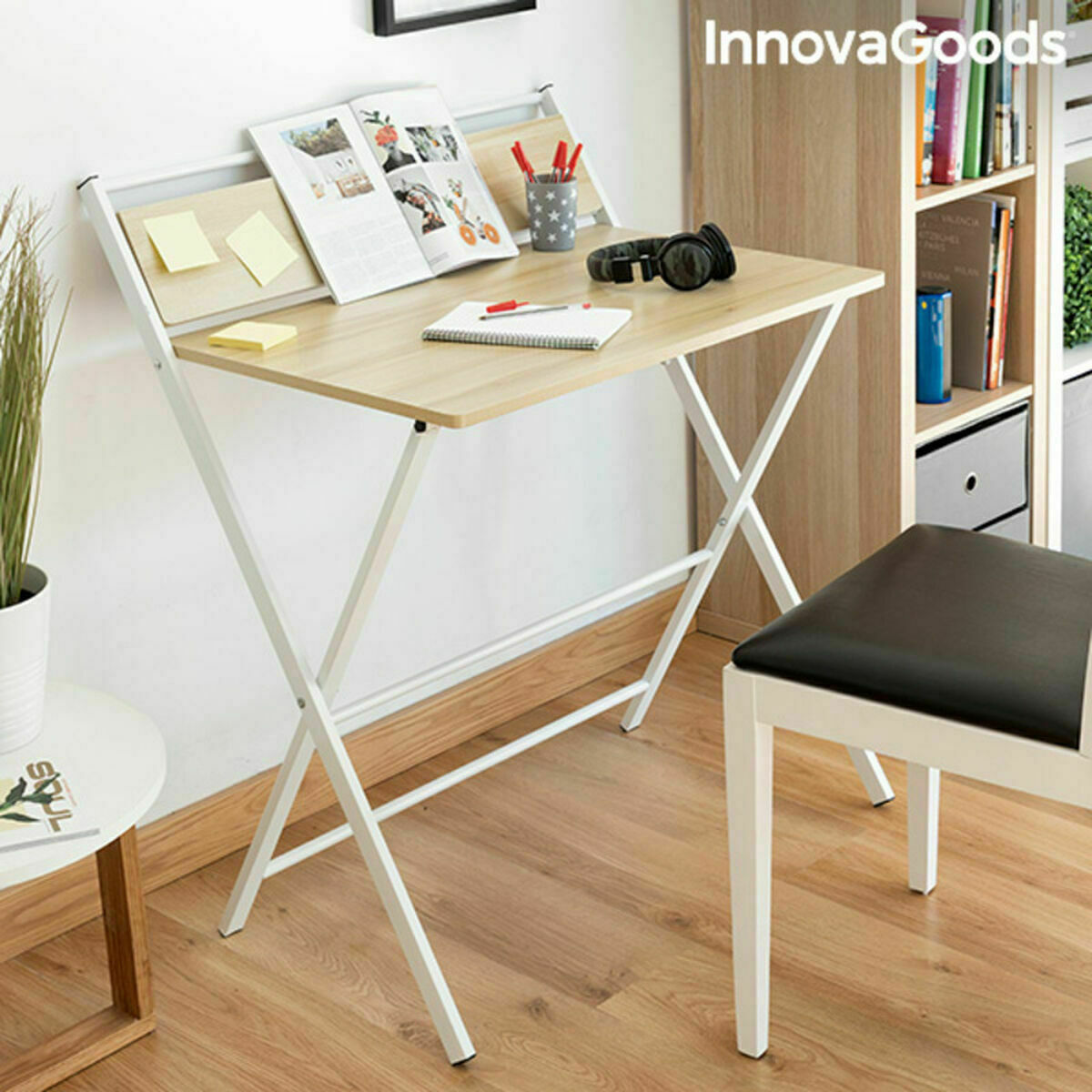 Escritorio Plegable con Estante InnovaGoods Tablezy Madera (Reacondicionado B) V0700195_10