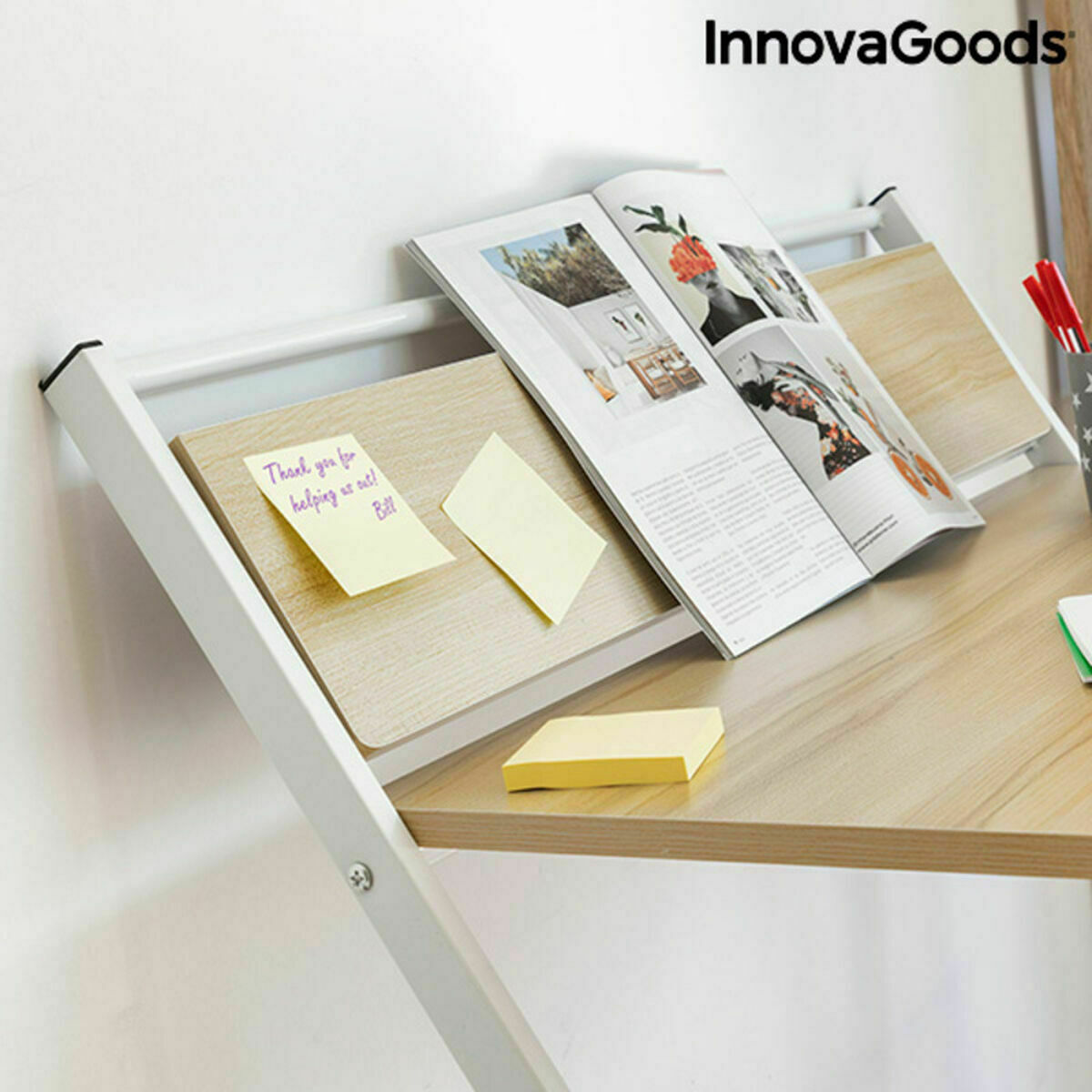 Escritorio Plegable con Estante InnovaGoods Tablezy Madera (Reacondicionado B) V0700195_8