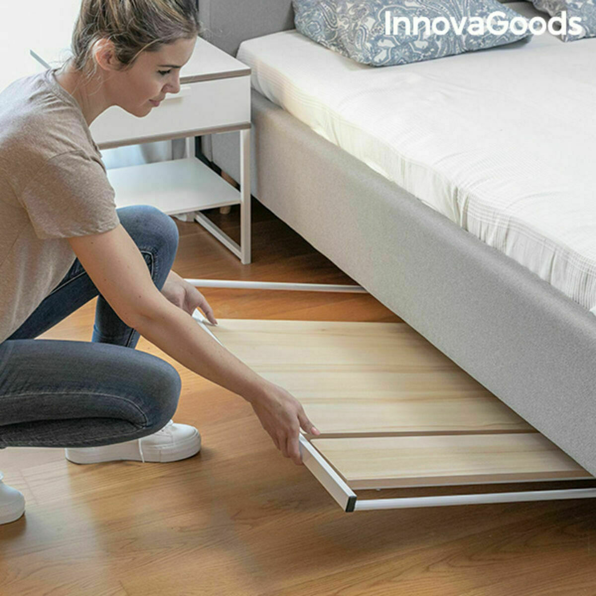 Escritorio Plegable con Estante InnovaGoods Tablezy Madera (Reacondicionado B) V0700195_4