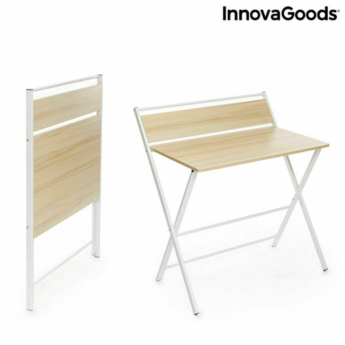 Escritorio Plegable con Estante InnovaGoods Tablezy Madera (Reacondicionado B) V0700195_2