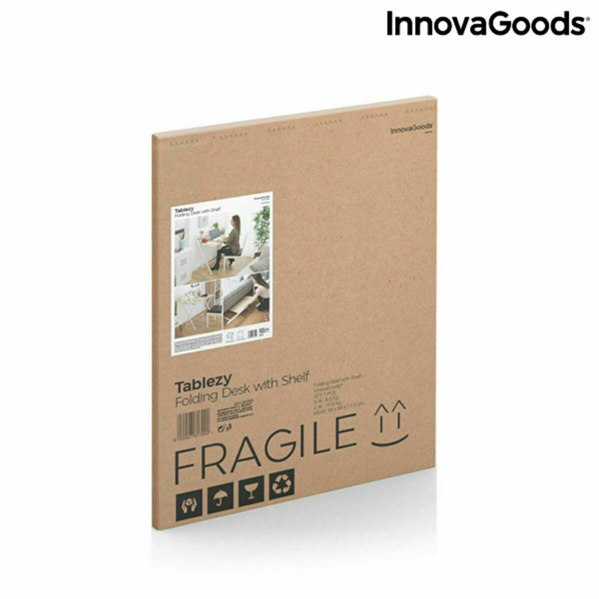 Escritorio Plegable con Estante InnovaGoods Tablezy Madera (Reacondicionado B) V0700195_11