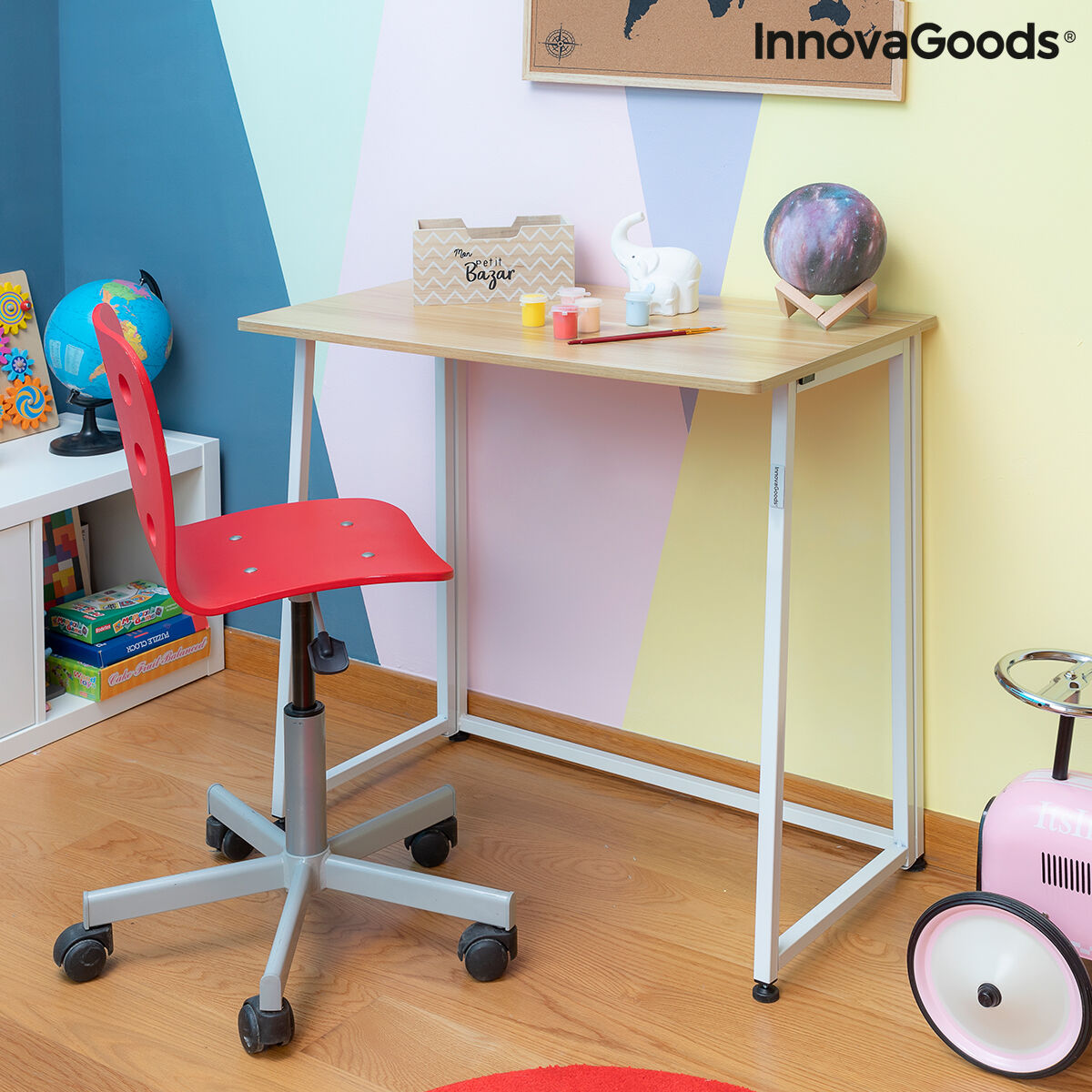 Escritorio Plegable InnovaGoods V0103358 Blanco (Reacondicionado B) V0800213_18