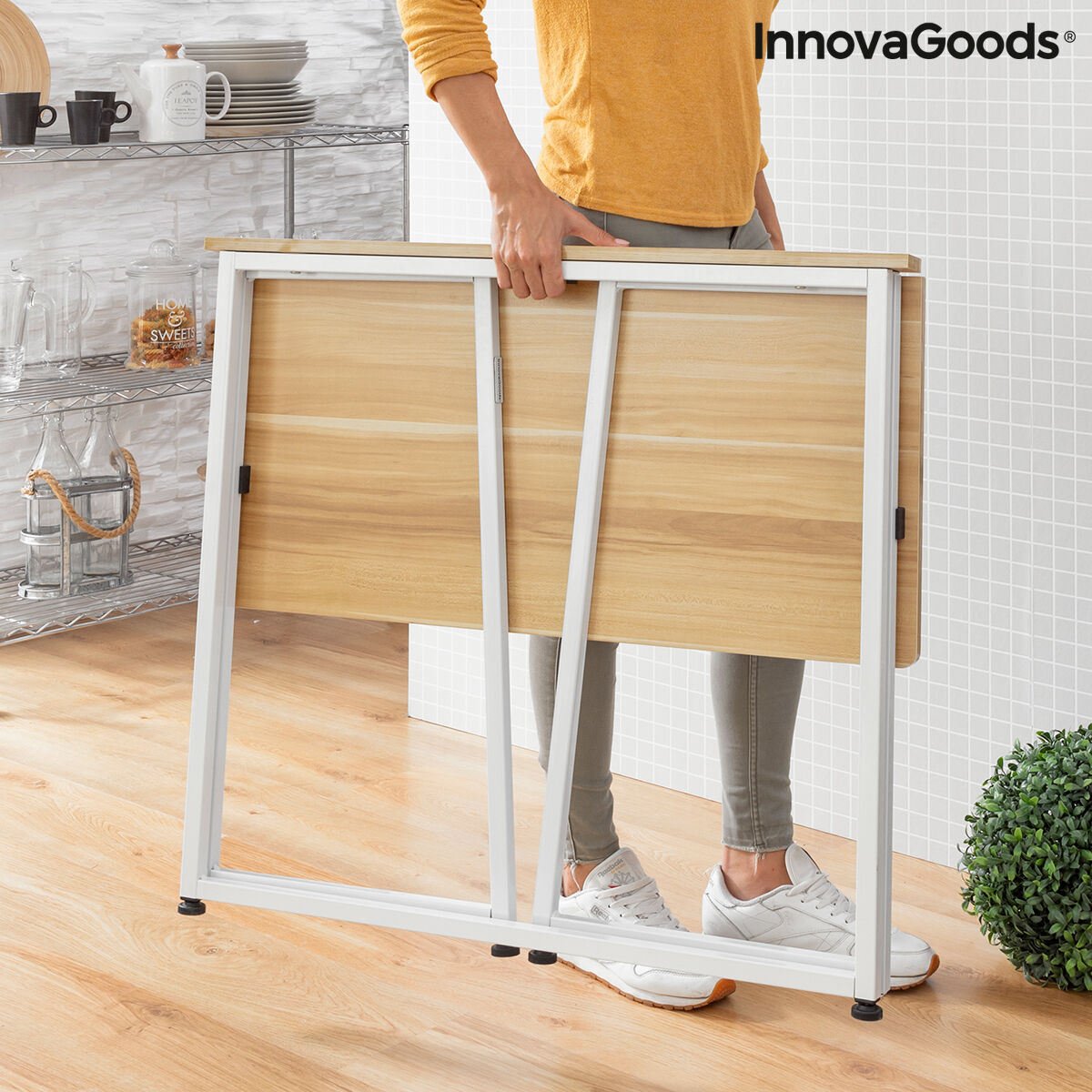 Escritorio Plegable InnovaGoods V0103358 Blanco (Reacondicionado B) V0800213_9