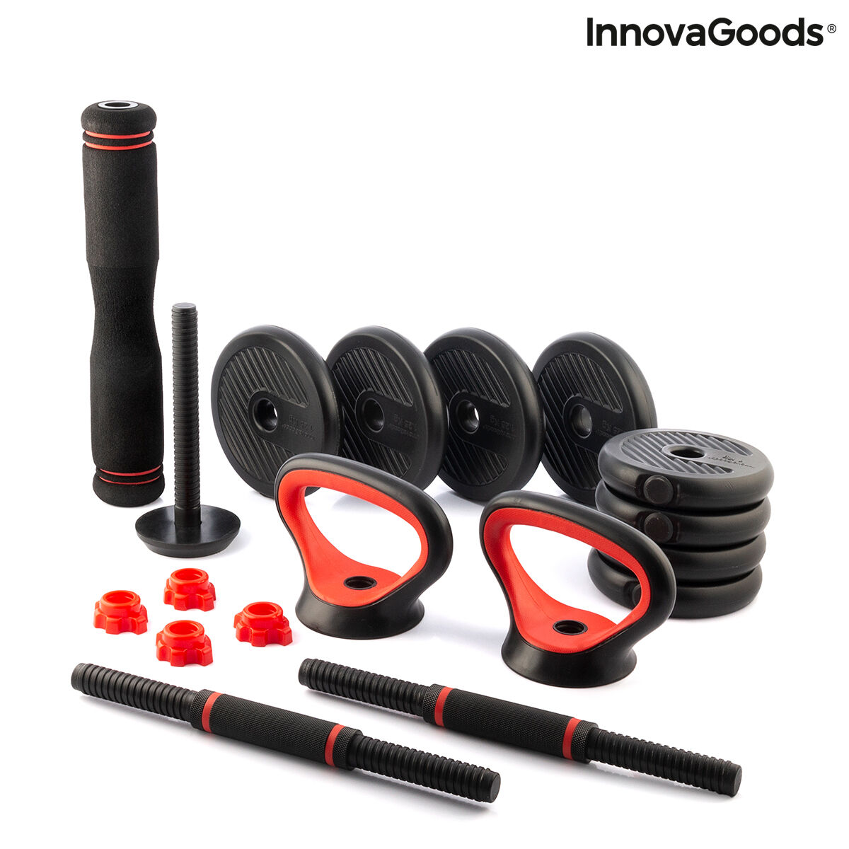 Set de Pesas Ajustables 6 en 1 con Guía de Ejercicios Sixfit InnovaGoods Hierro (Reacondicionado B) V0700810_14