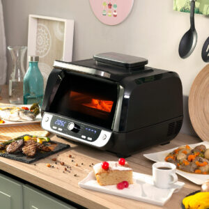Freidora de Aire con Grill, Accesorios y Recetario InnovaGoods Fryinn 12-in-1 6000 Negro Acero 3400 W 6 L V0103847_0