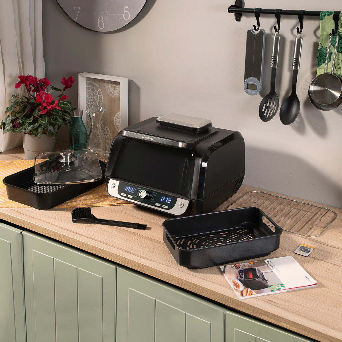 Freidora de Aire con Grill, Accesorios y Recetario InnovaGoods Fryinn 12-in-1 6000 Negro Acero 3400 W 6 L V0103847_6