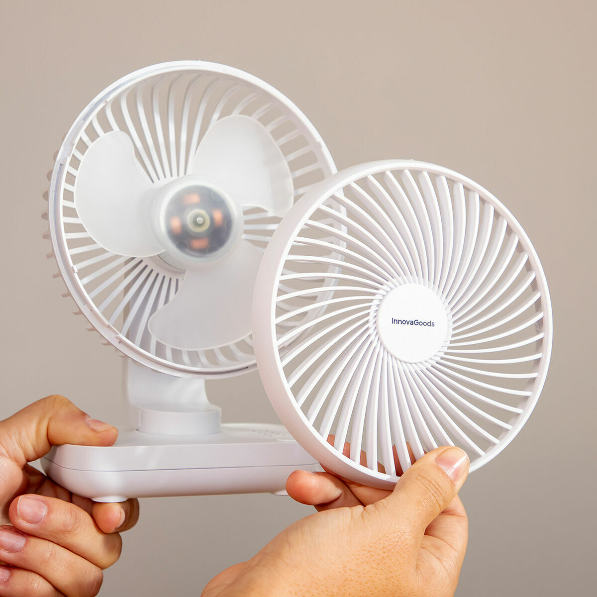 Ventilador de Escritorio Recargable Fanrec InnovaGoods Ø5,4” 3600 mAh / 13,3 W V0103855_4