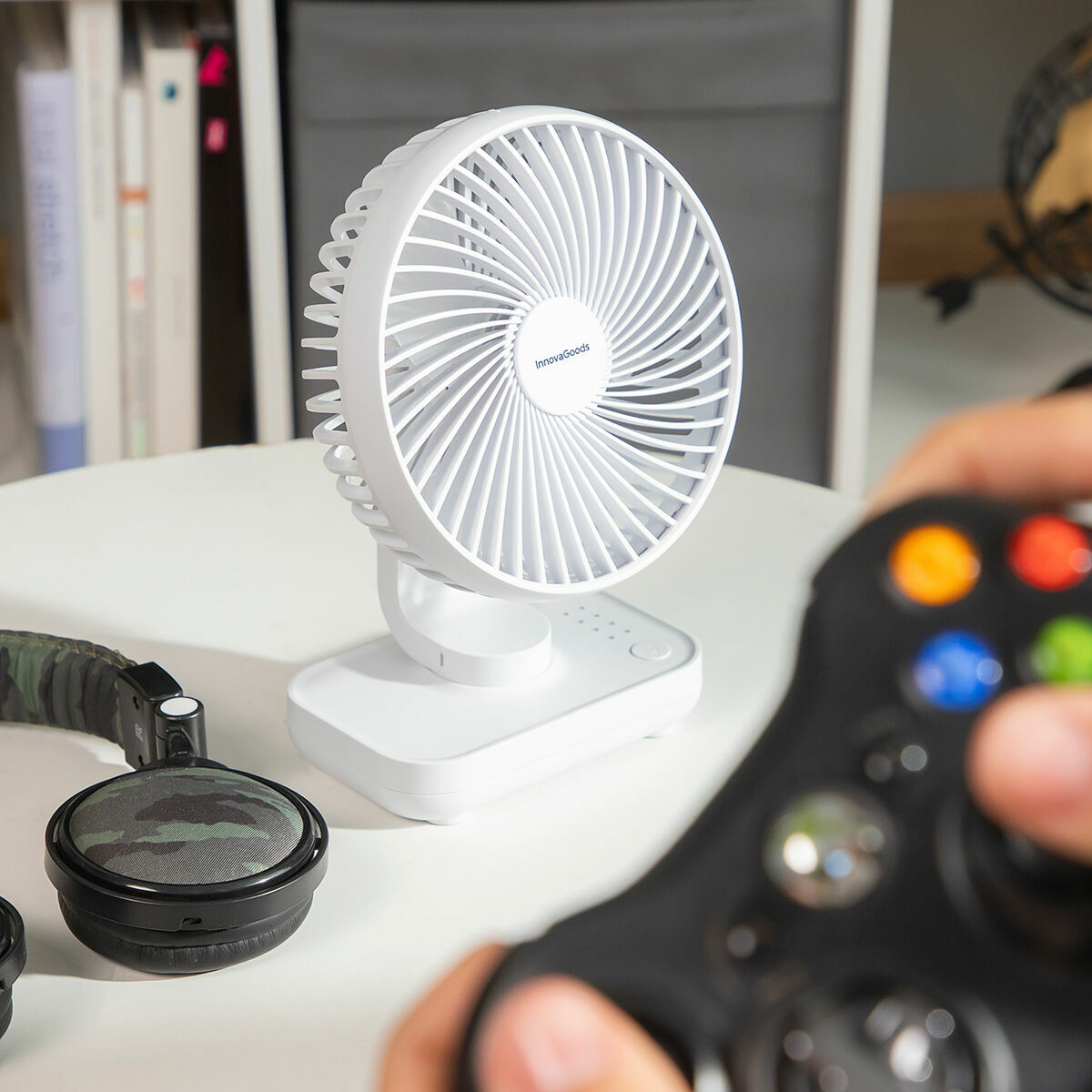 Ventilador de Escritorio Recargable Fanrec InnovaGoods Ø5,4” 3600 mAh / 13,3 W V0103855_5