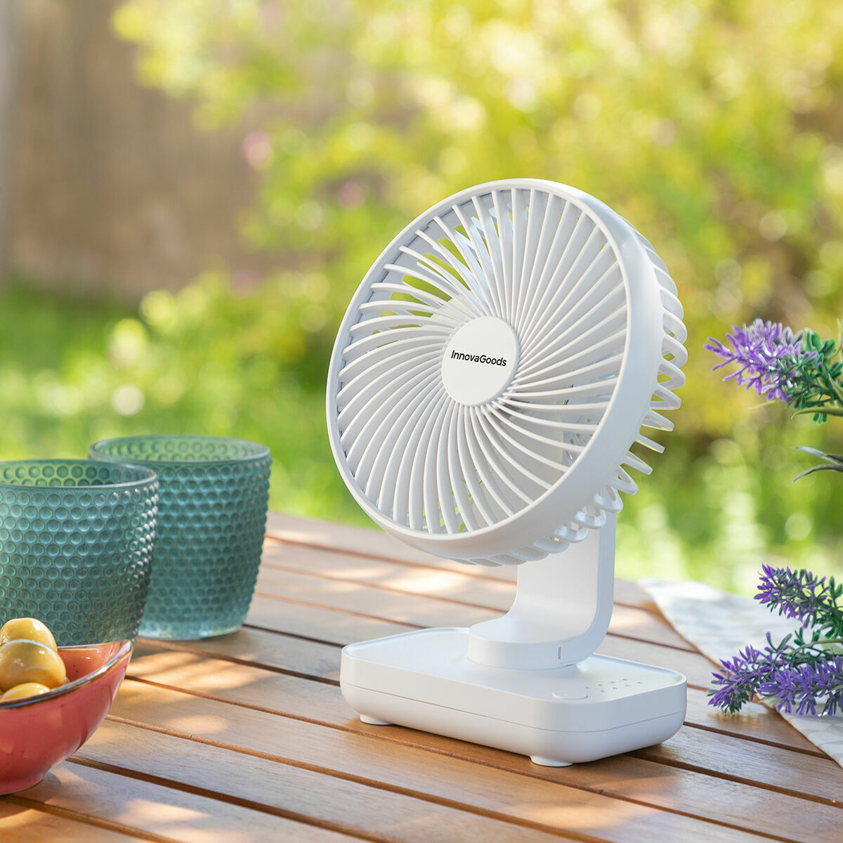 Ventilador de Escritorio Recargable Fanrec InnovaGoods Ø5,4” 3600 mAh / 13,3 W V0103855_7